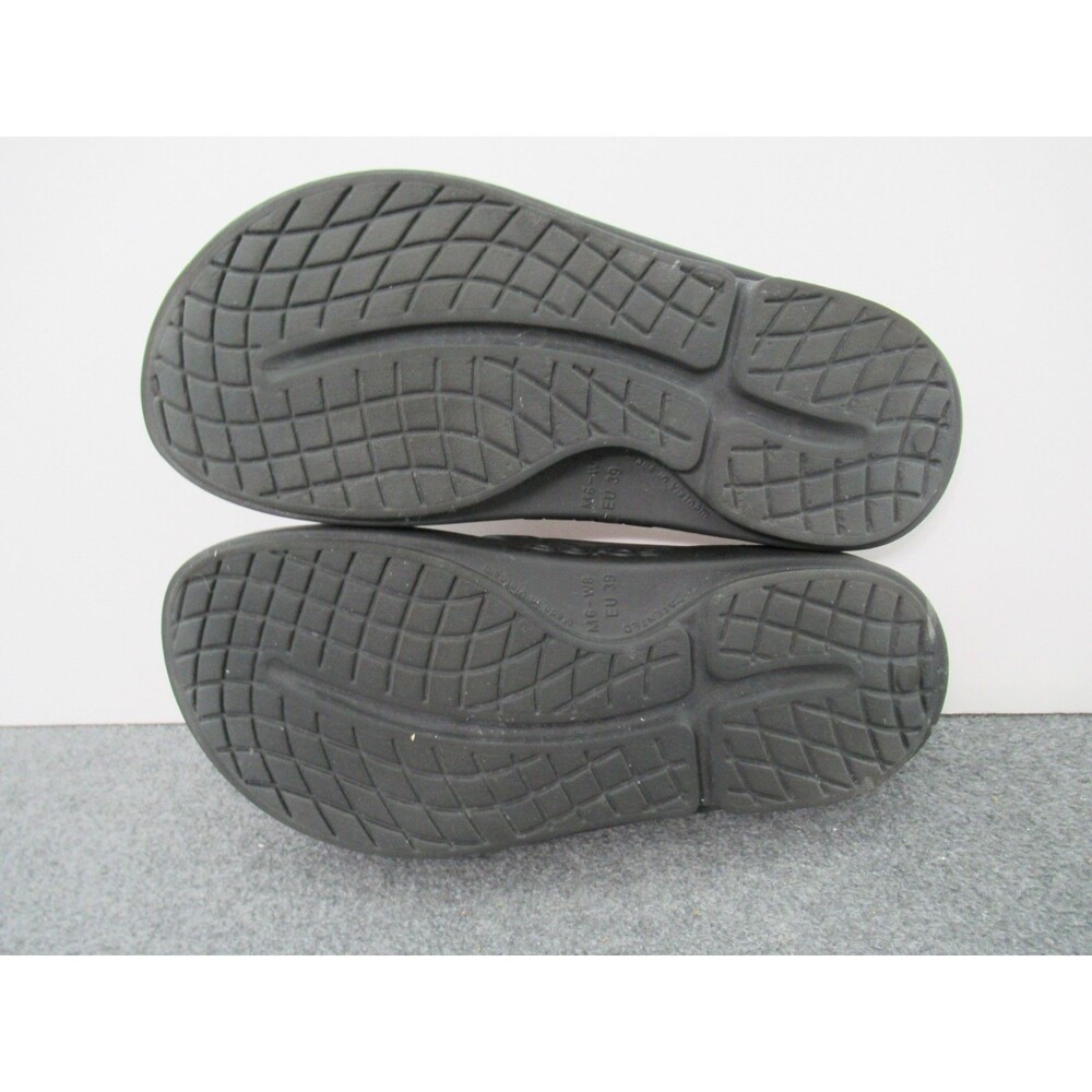 OOFOS Unisex Thong Sandal Size M6 W8 Black OOahh Sport Recovery Slide - Picture 7 of 13